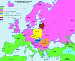 etymologická mapa Evropy_kostel