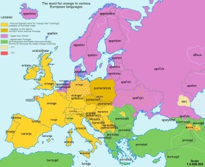 etymologická mapa Evropy_pomeranč